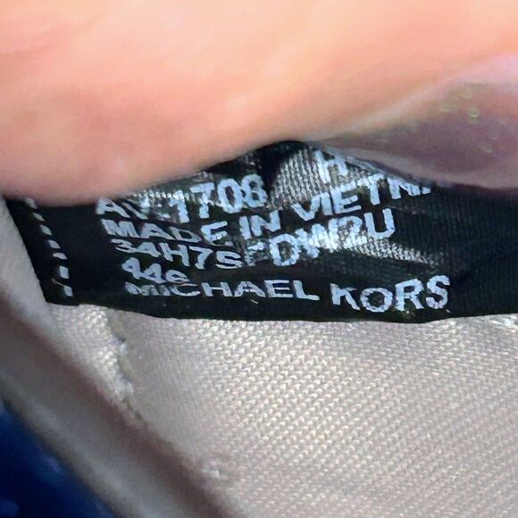 Michael Kors Wristlet Clutch Organizer Pouch w/ Card Slots Cobalt Blue Leather - Picture 11 of 16